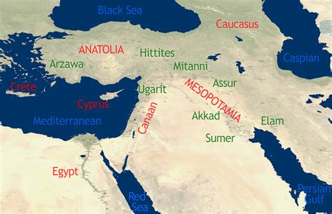 A map of the Near East in ancient times